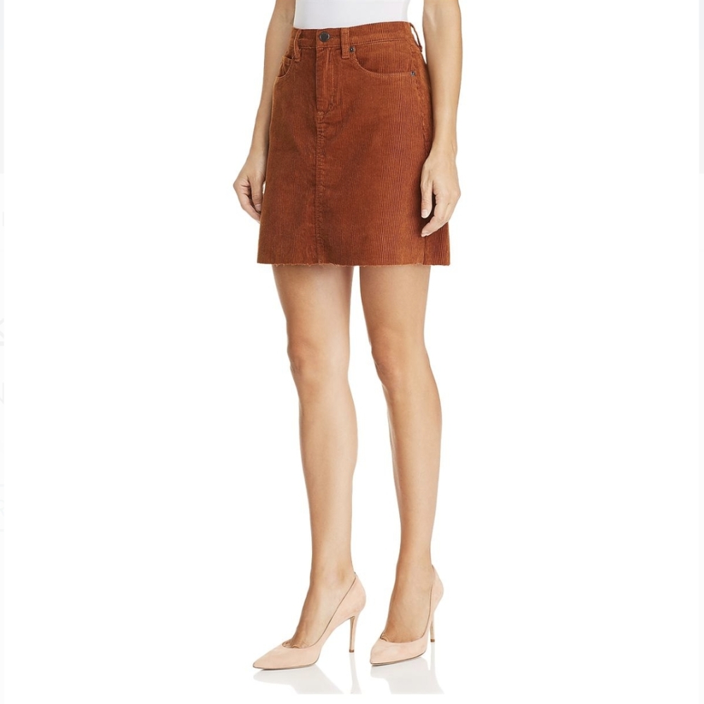 BlankNYC Corduroy Cut-off A-Line Skirt